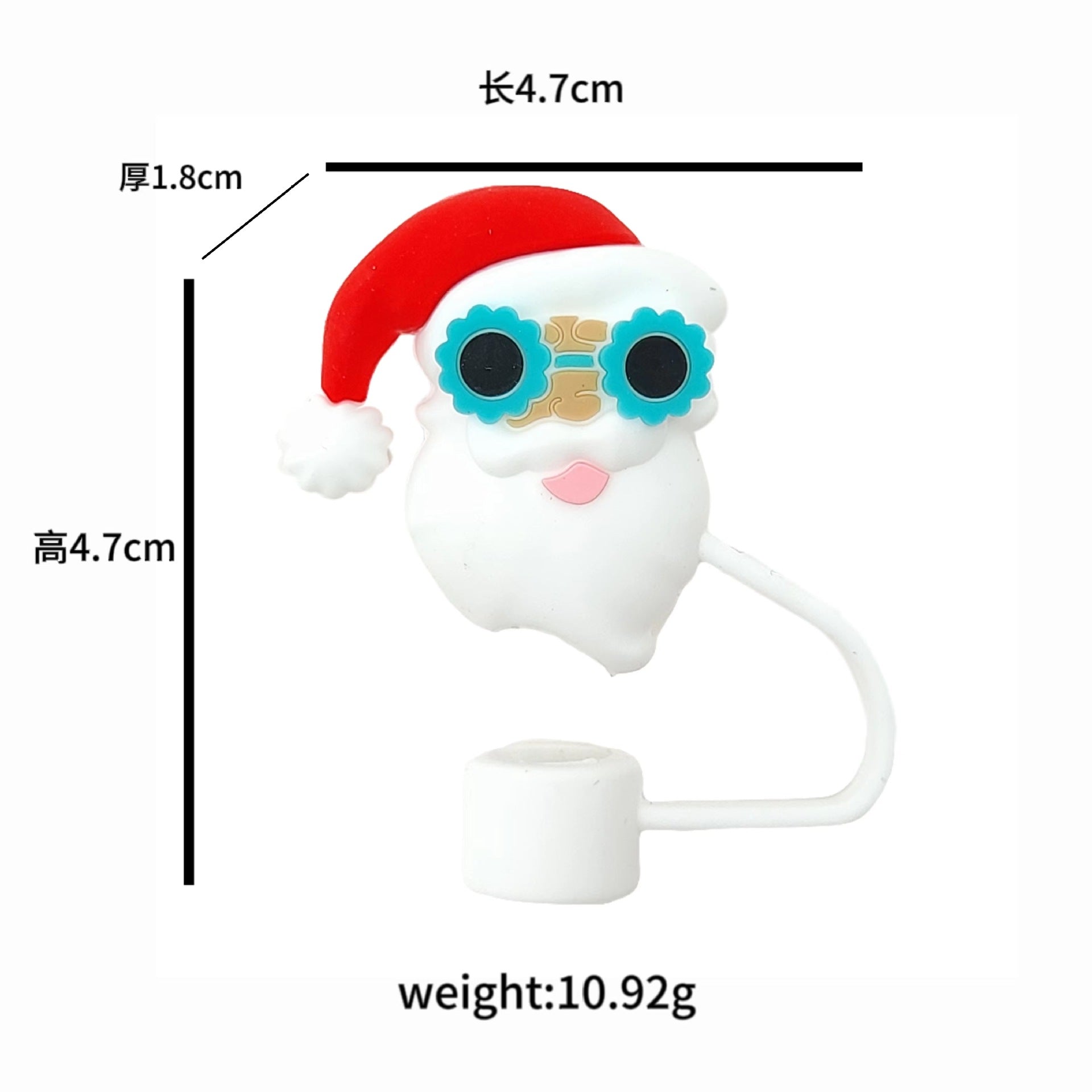 Wholesale 20pcs/pack Food Grade Silicone Christmas Straw Cover